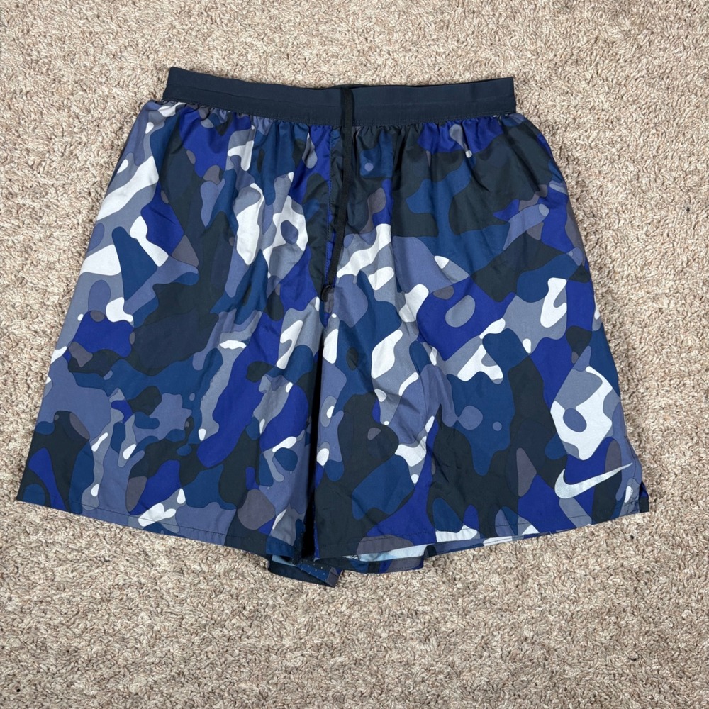Nike Running Shorts Camo Print Dri-FIT Lined Athletic Gym Women's XL